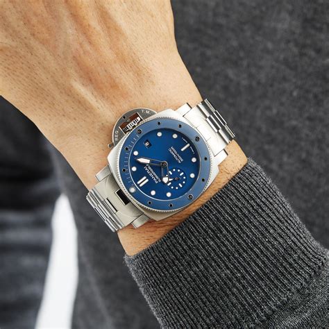 panerai 42mm bronzo|Panerai submersible blu notte.